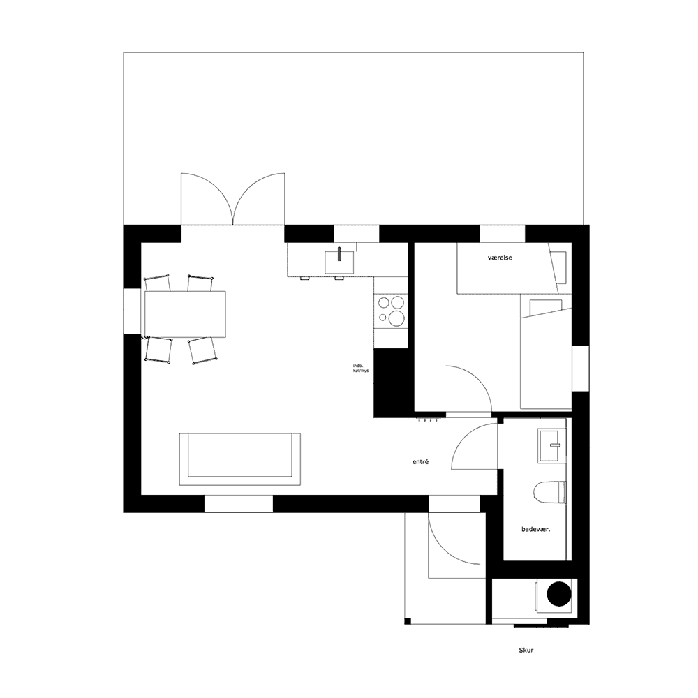 plantegning for fritidshus